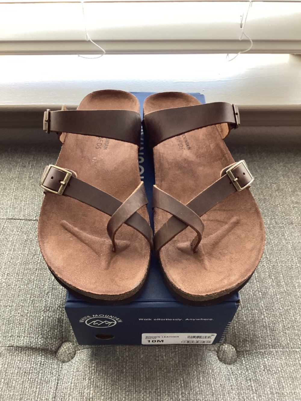 White Mountain Women's Gracie Footbed Sandals, size 10 - Picture 5 of 11